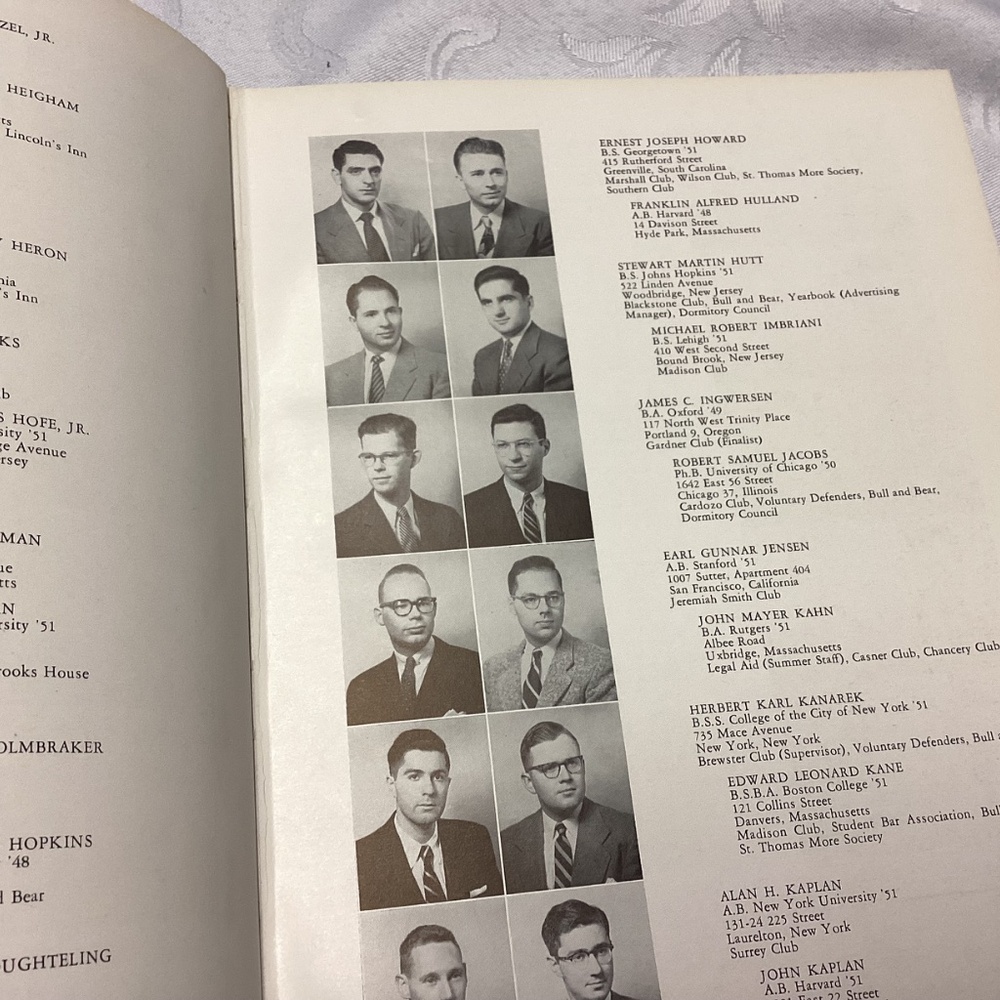 VINTAGE 1954. HARVARD  LAW SCHOOL. /YEAR BOOK - Picture 7 of 10